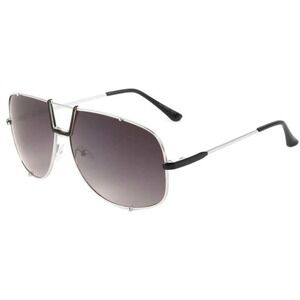 Aviator Sunglasses Silver Frame Fashion Visor Shield Style Pilot Street Wear New